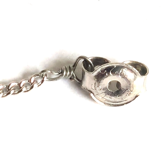 Star Crystal Asymmetrical Design Earrings ๐ Sterling Silver Artisan Designer - Picture 12 of 15